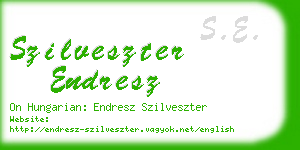 szilveszter endresz business card